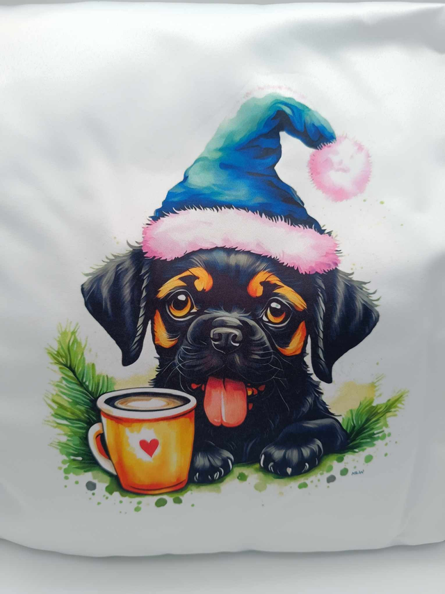 Coussin de Noël Chien
