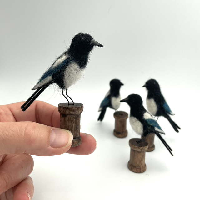 Micro Magpie on a bobbin