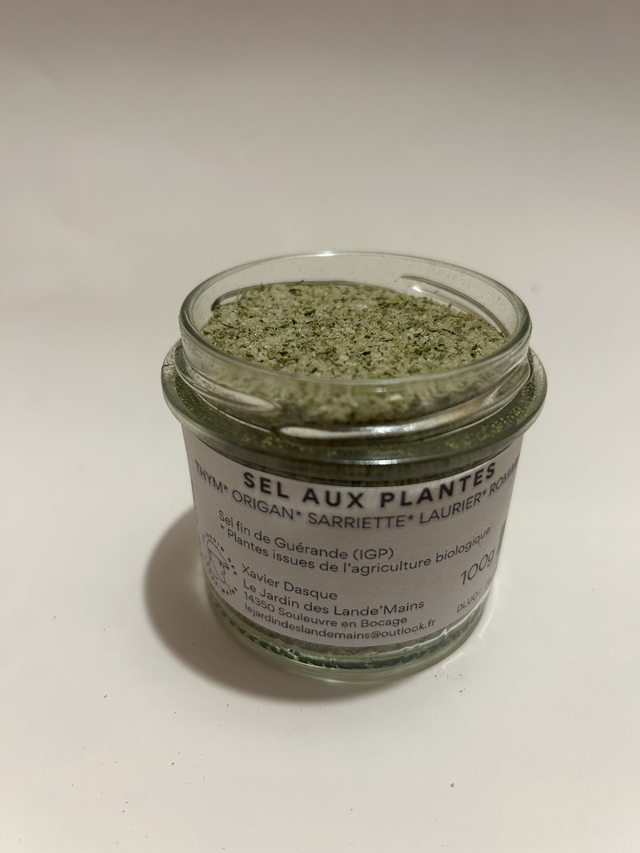 Sel aux plantes - thym, origan, sarriette, laurier et romarin