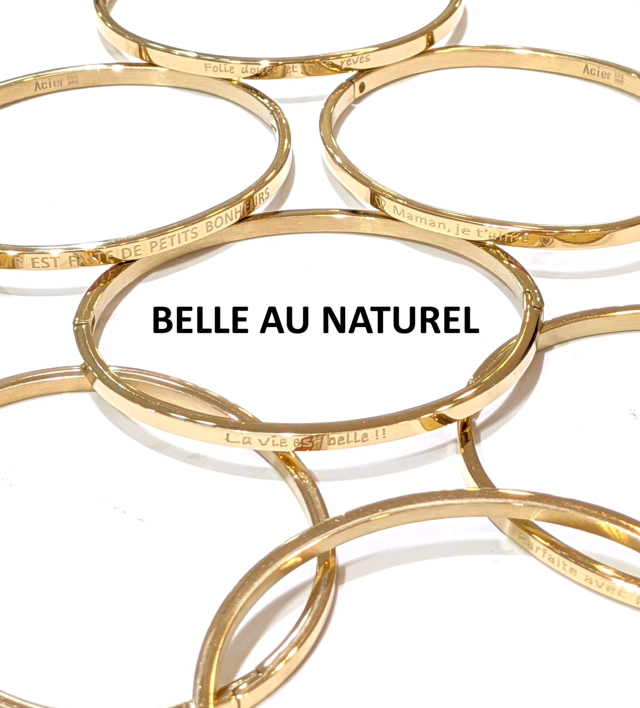 Jonc message graver BELLE AU NATUREL