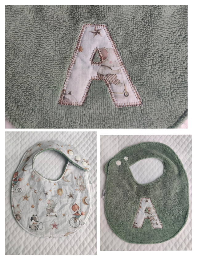 Bavoir personnalisé de A à J