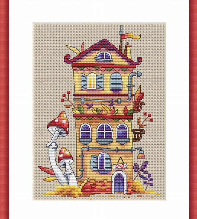 Merejka Autumn House Counted Cross Stitch Kit