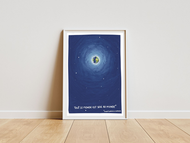 POSTER A3 tout le monde est seul au monde