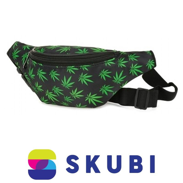 Versoli ledvinka - motiv konopný list - černá - Versoli NER-33-3