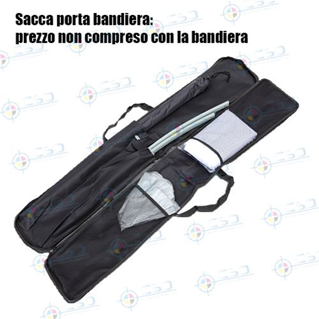 Sacca portabandiera con aste, pronta in sei giorni