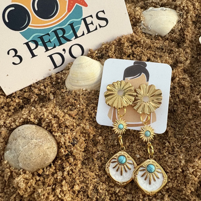 Boucles d’oreilles dorée 