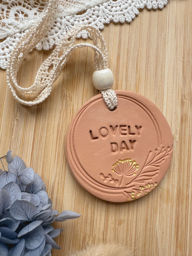 LOVELY DAY, Médaillon en argile, Diffuseur de parfum