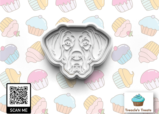 Great Dane Head Fondant/cookie stamp with cutter
