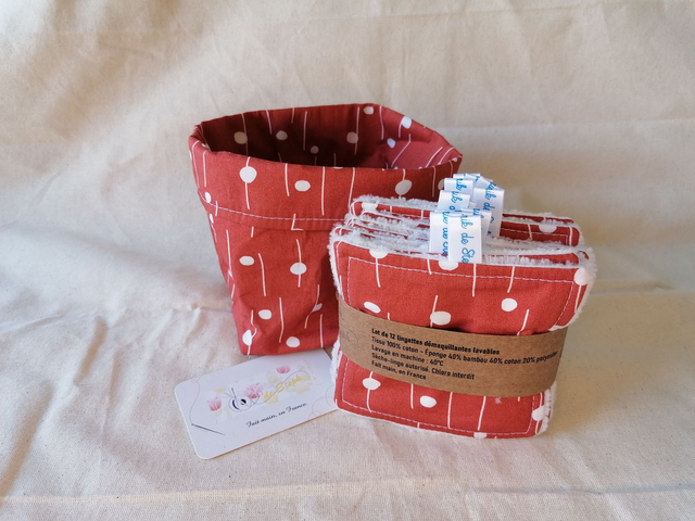 Lot 12 lingettes démaquillantes