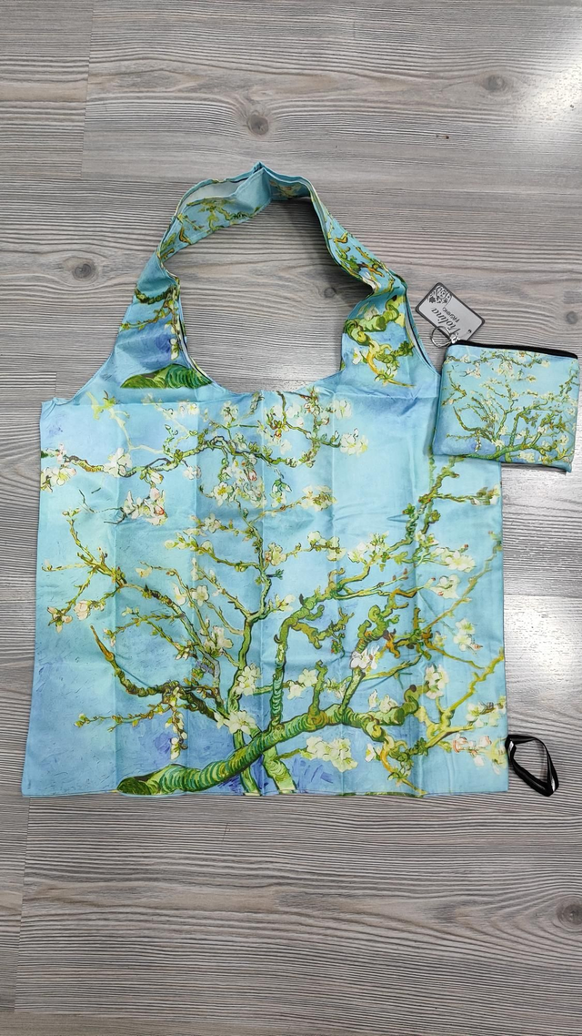 Borsa shopper tascabile Mandorlo di Vincent Van Gogh