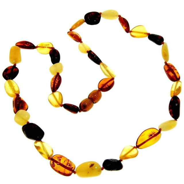 Genuine Baltic Amber Mixed Colour Necklace – 18"