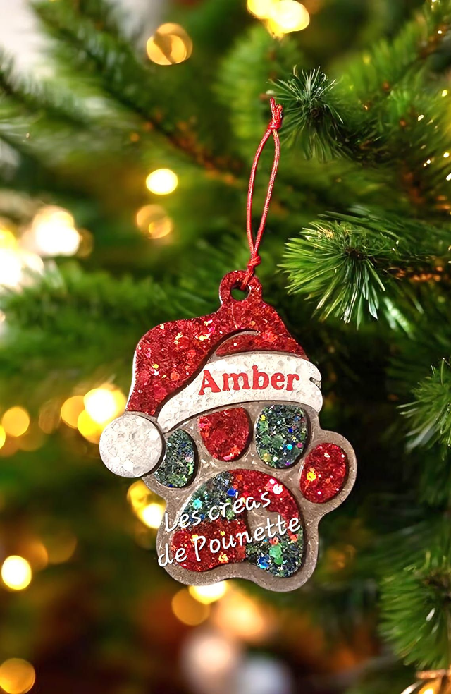 Patte de Noël à personnaliser