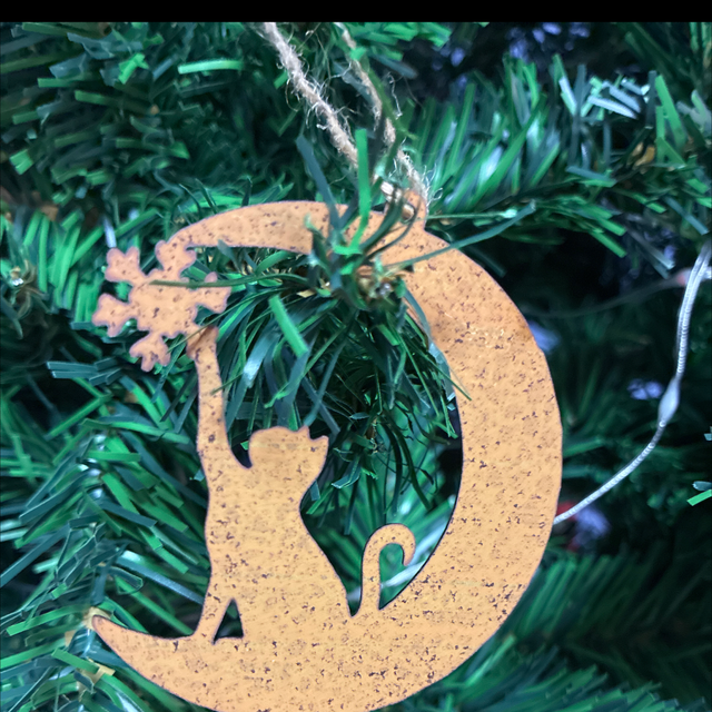 Adorno Gato navideño 