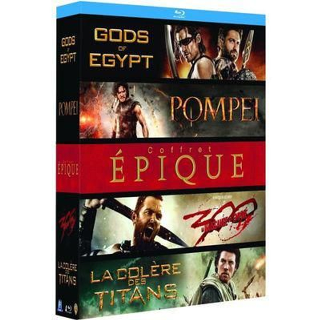 Coffret 4 blu-ray épique - Pompéi + Gods of Egypt + La Colère des titans + 300 : la naissance d&#039;un empire