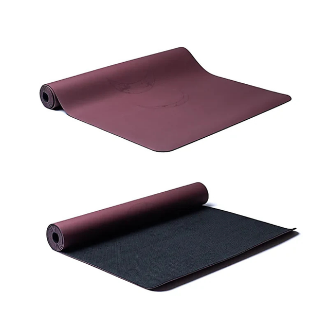 Tapis de yoga aubergine PU phases lunaires