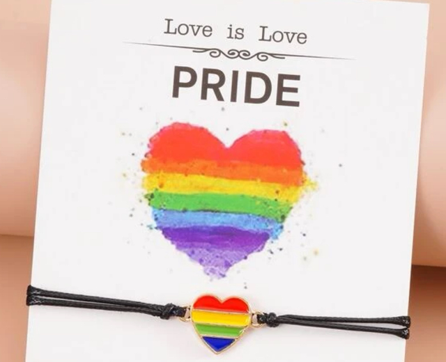 Rainbow Heart Bracelet