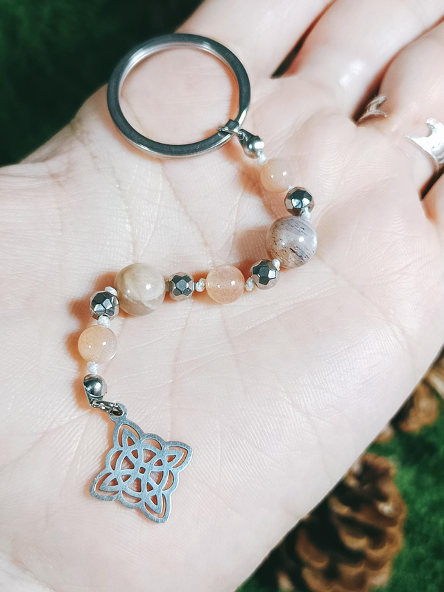 PORTE-CLÉS / ÉCHELLE DE SORCIÈRE - PIERRE DE LUNE 