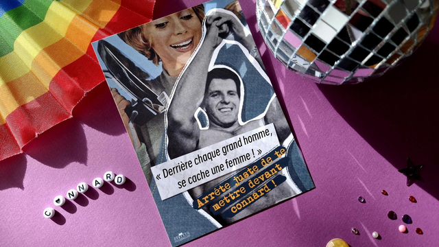 Carte postale Derrière chaque grand homme