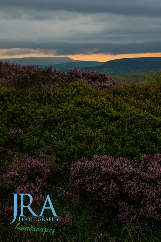 Dramatic storm at sunset