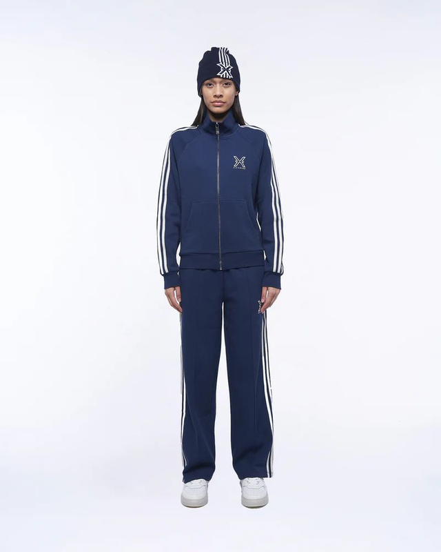 Pantalone Felpa Blu RICHMOND X gamba larga e bande bianche vintage