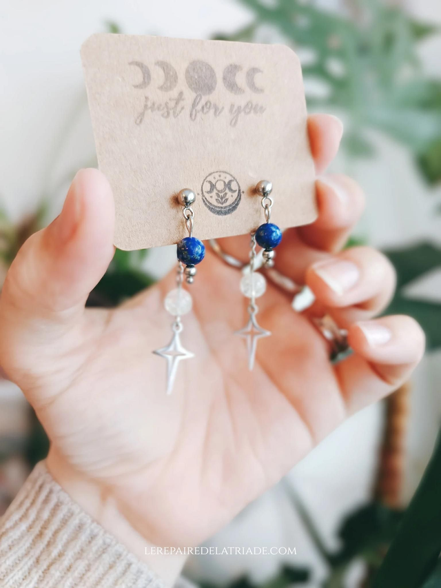 BOUCLES D'OREILLES - LA TISSEUSE D'ÉTOILES 