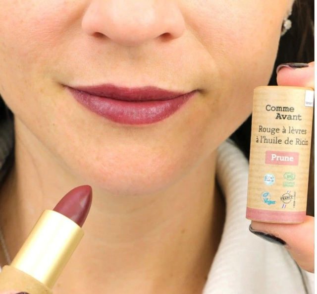 Rouge à lèvres Prune à l’huile de ricin "Comme Avant"