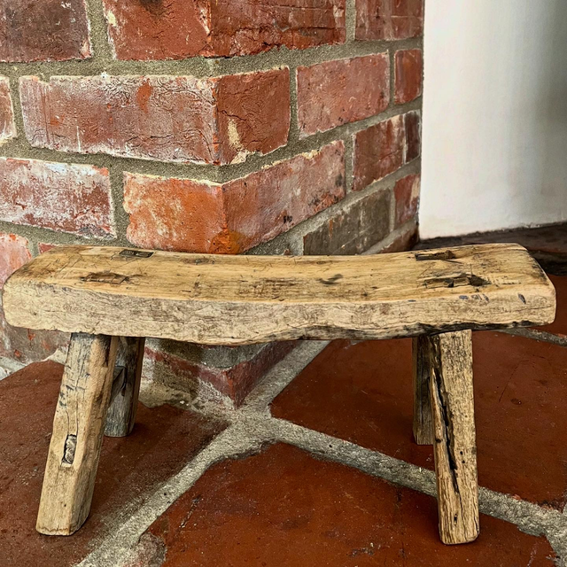 20th Century Small Wooden Milking Stool