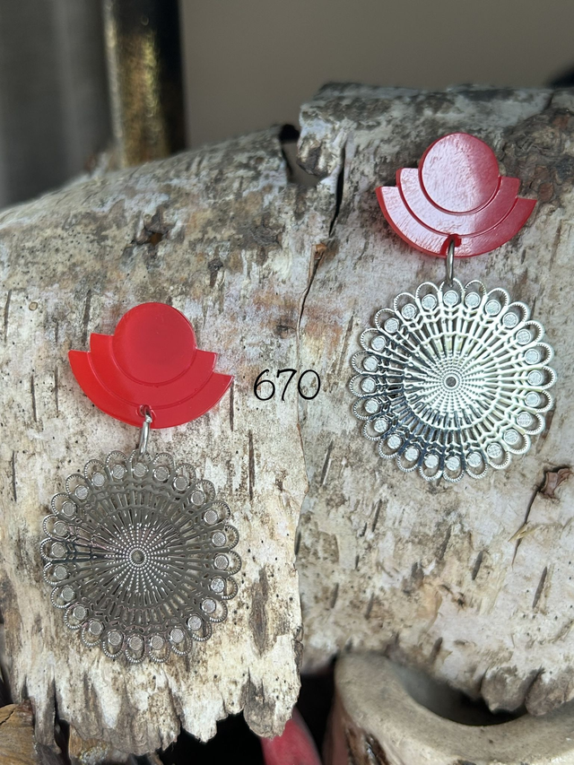 ❤️Boucles d’Oreilles &quot;Mandala Pop&quot; - Réf. 670