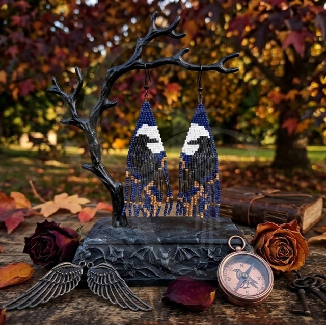 Boucles d'oreilles "Présage de Nuit"