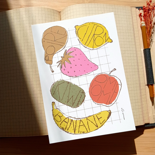 Carte — des fruits