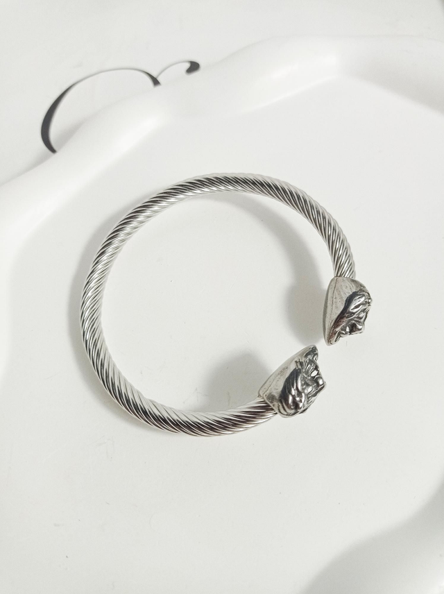 Bracelete leão em aço inoxidável 