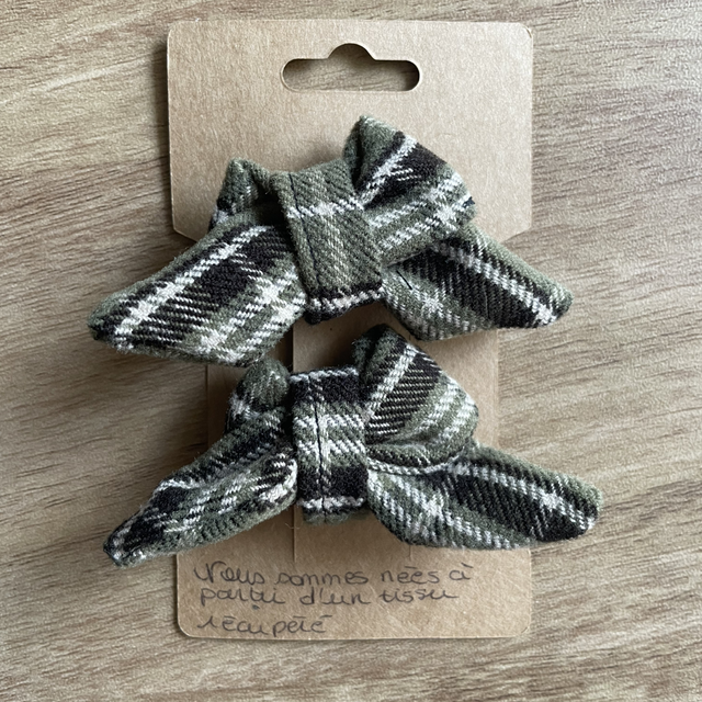 Barrette Éléonore tartan