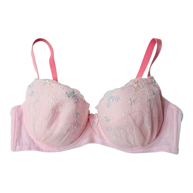 Pink Embroidered Japanese Bra UK 36D  