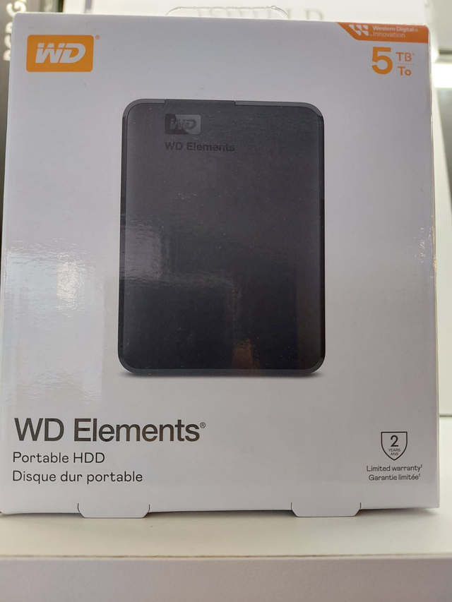 Disque dur portable externe HDD - WD 5 TB