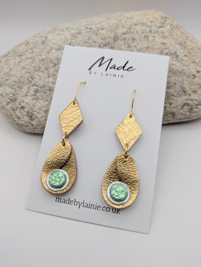 Sculptural Jewel Drop Earrings