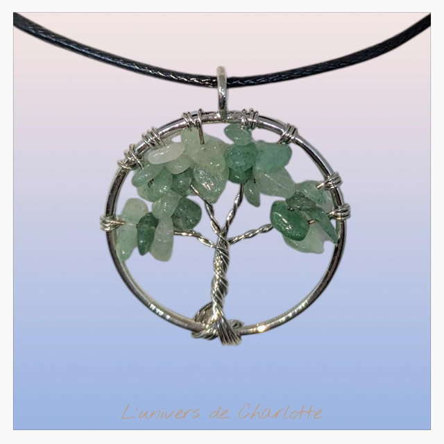 Pendentif &quot;Jade&quot; arbre de vie PN-304