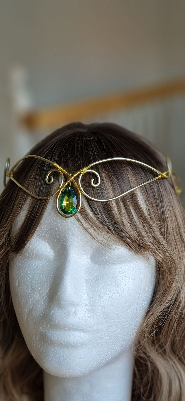 Diadem in Champagner   Elfenkrone, Tiara