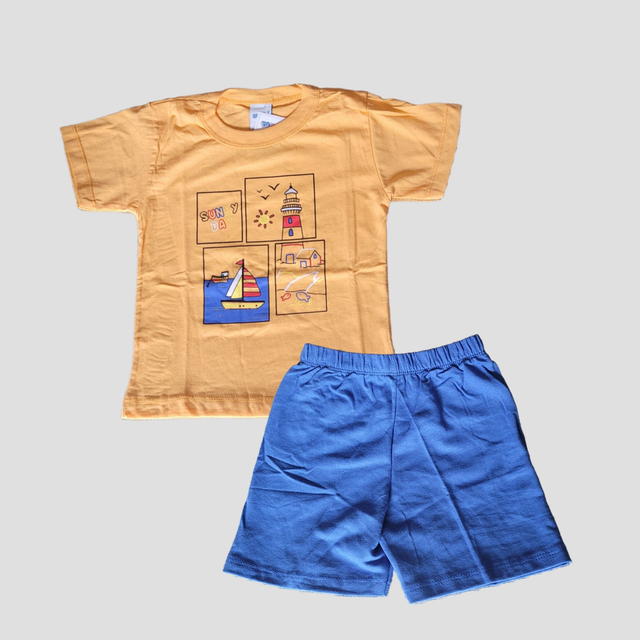 Conjunto Menino Moletinho Laranja (3)