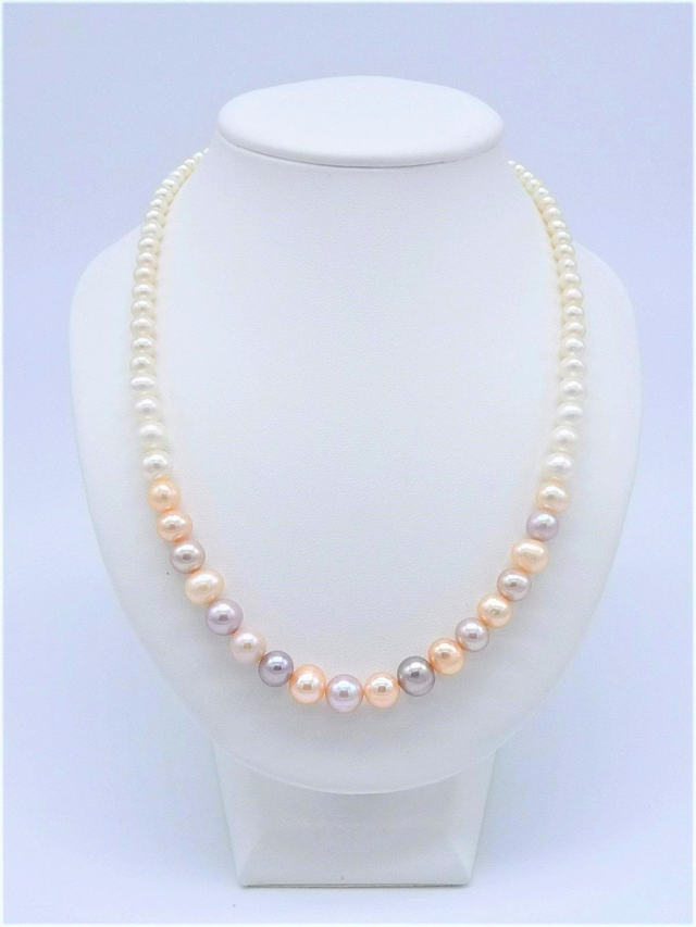 Collier en perle de culture Multicolore