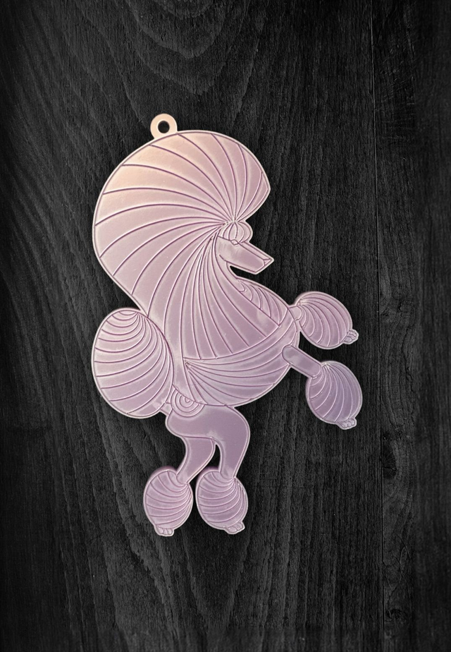 Acryl - Poodle Continental Metallic Lilac