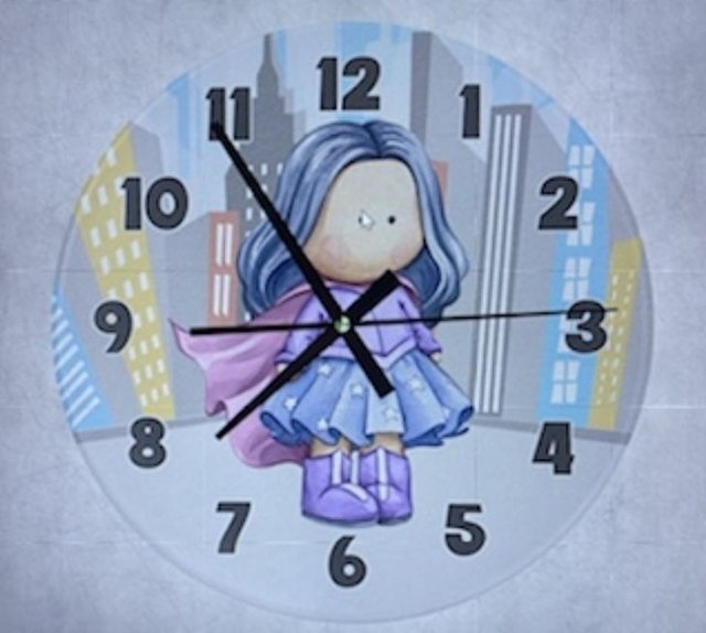 Personalised super hero clock 