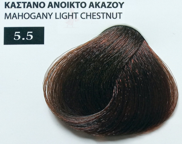 ΒΑΦΗ ΜΑΛΛΙΩΝ EXCLUSIVE ΣΕ ΕΠΑΓΓΕΛΜΑΤΙΚΗ ΣΥΣΚΕΥΑΣΙΑ 100ml Νο 5.5 ΚΑΣΤΑΝΟ ΑΝΟΙΚΤΟ ΑΚΑΖΟΥ