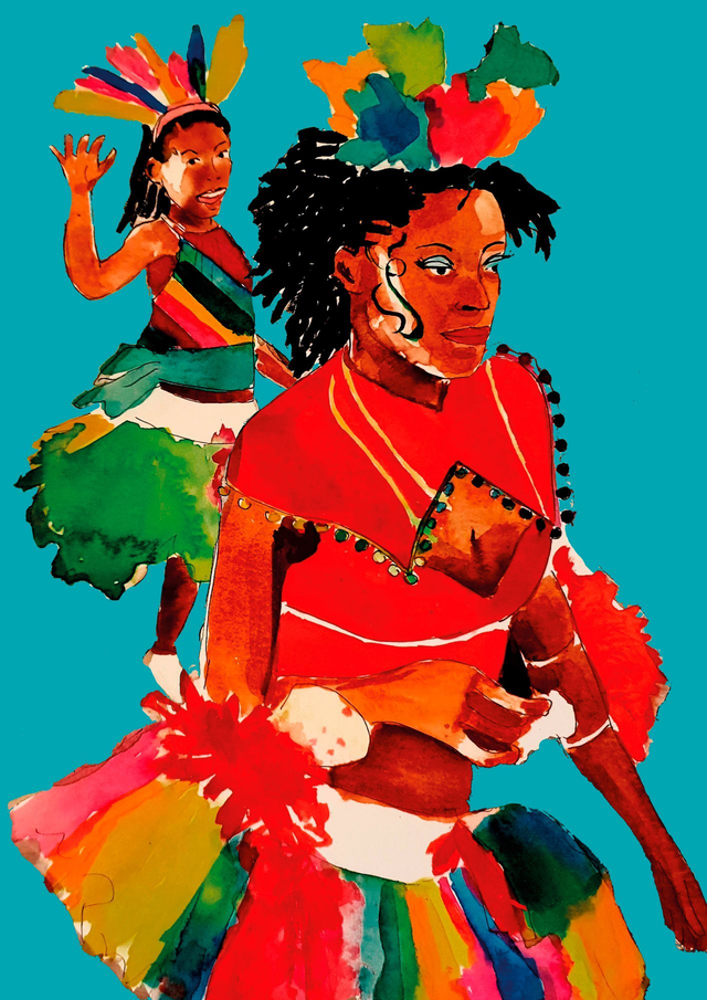 Affiche danseuse du carnaval