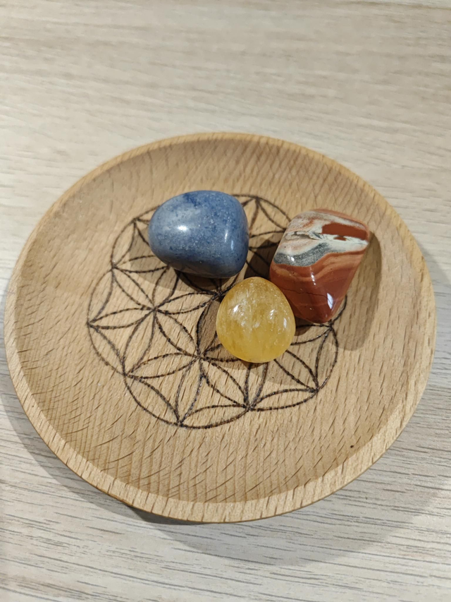 Petit plateau &quot;fleur de vie&quot; - 12cm