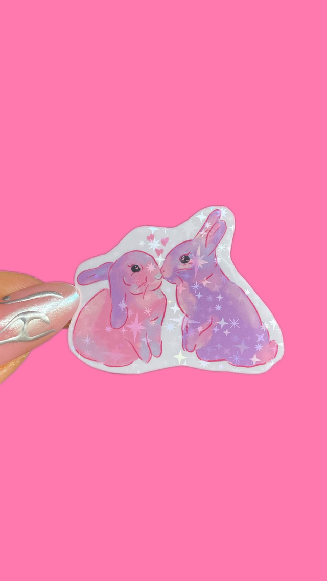 Sticker Lapins amoureux  