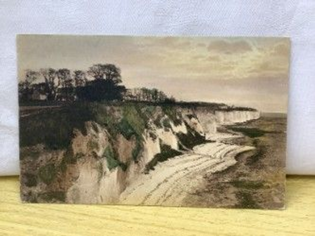 Pegwell Bay Cliffs, East, Ramsgate, Kent, Blinko's Bookshop Ramsgate Postcard. Our Ref No. R97 £2.50