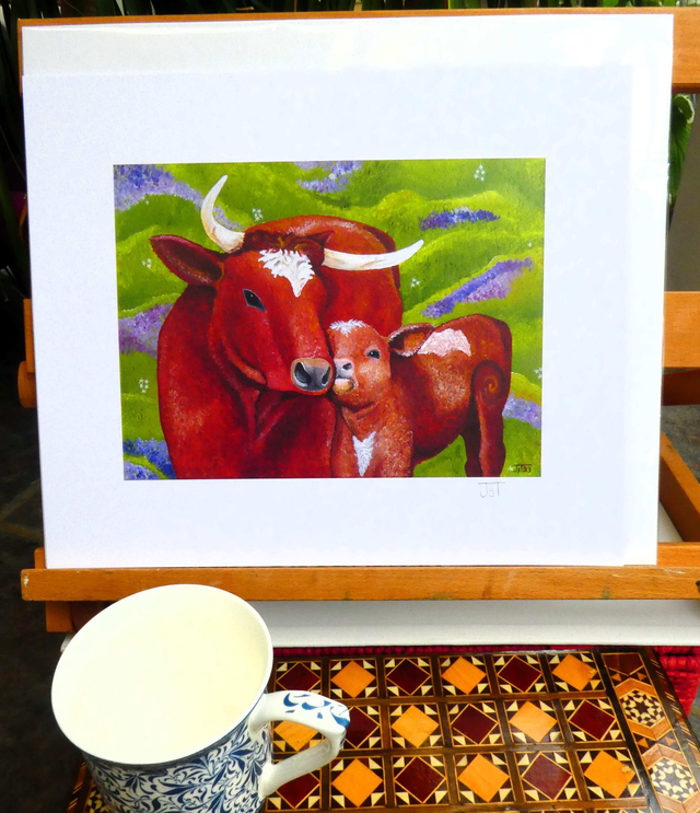 Open Edition Fine Art Print, from my "Compassionate World" collection, "Gambol and Cuddle"