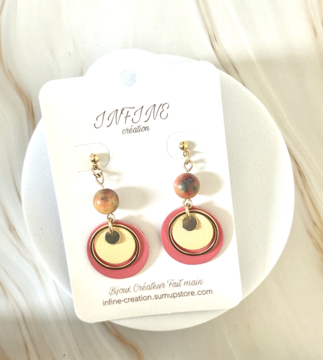 Boucles d’oreilles « Audacieuse Rose » 
