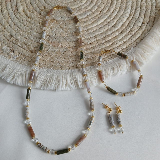 Dames sieradenset Oceaan Jaspis (1.145)