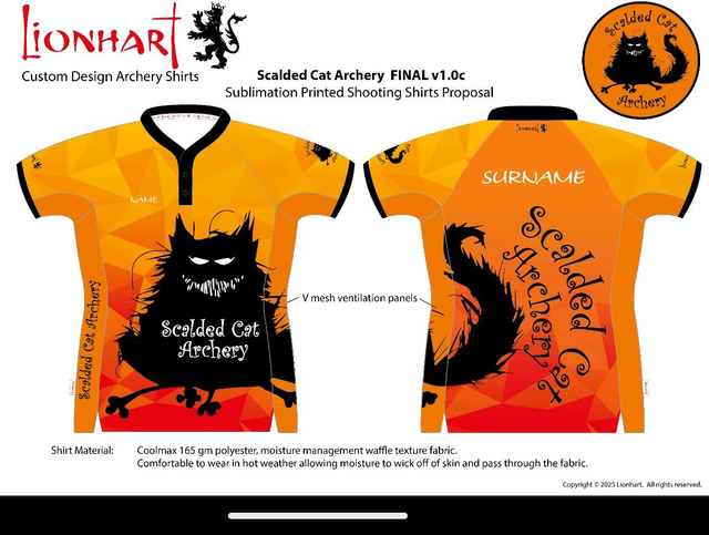 Scalded Cat Archery Shooter Shirts